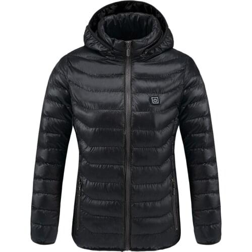 Toppick Heated Jackets Winter Jacket Women Men Thermal Warm Hooded Heating Clothing USB Constant Temperature Waterproof Coats
