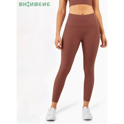 SHINBENE RIBBED Naked Feel Sport Legging Women No Camel Toe Workout Athletic Tights