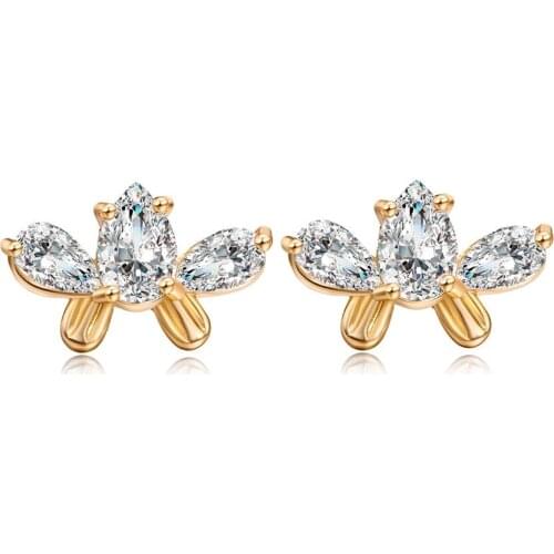 Love & Annie Girls Clear Cubic Zirconia Stud Earrings Cute Butterfly Earrings for Women Female Lady Jewelry Gift