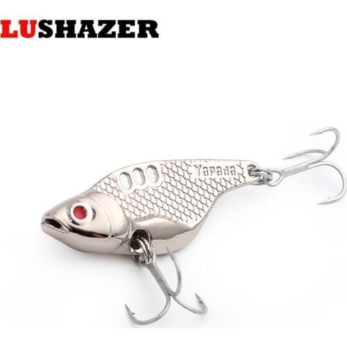 Metal vib 10g 15g 20g 25g fish eye with treble hooks spoon bait fishing lures isca artificial fish tackles accessories