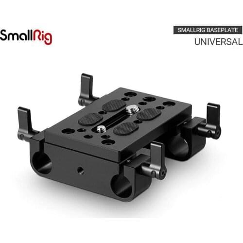 SmallRig Camera Mounting Plate Tripod Mounting Plate with 15mm Rod Clamp Railblock for Rod Support / Dslr Rig Cage-1775