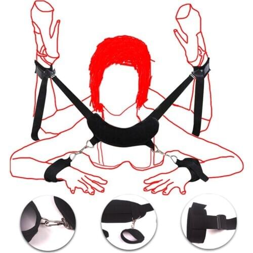 Sex Product Handcuffs Tied Hand Open Legs Binding BDSM Bondage Toys For Couples Set Adult Game Erotic Toys Rope For Women Couple