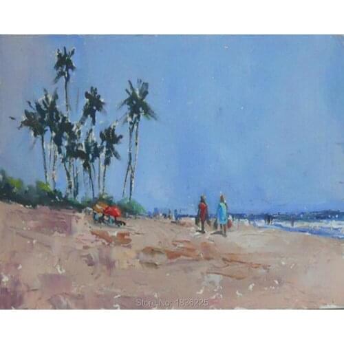 Wall pictures 100% Handmade seaside landscape oil painting wall art canvas painting modern paintings for home wall decor