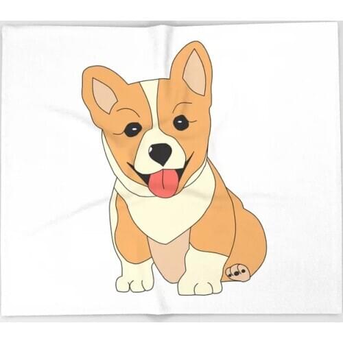 Dog Animal Cartoon Throw Blanket Cute Kids Design Corgi Blankets for Beds Christmas Decorations for Home