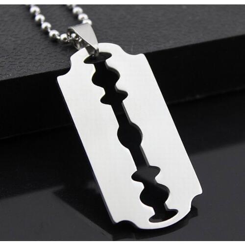 Wholesale 3styles 50cm chains to choose! Marvel Wolf Blade Stainless Steel Dog Tag Necklace Pendant Jewelry For Men