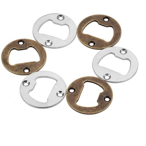 40mm Wine Beer Opener Wall Mount Round Bottle Opener Bar Drinking Accessories with Screw Home Kitchen Party Supplies 10/5 PCS