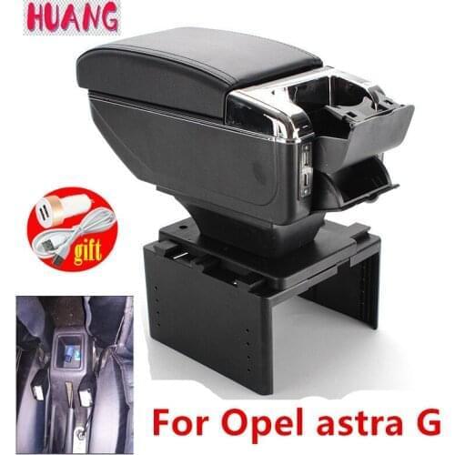 For Opel astra G armrest box central Store content Storage box armresrt with cup holder ashtray products USB interface