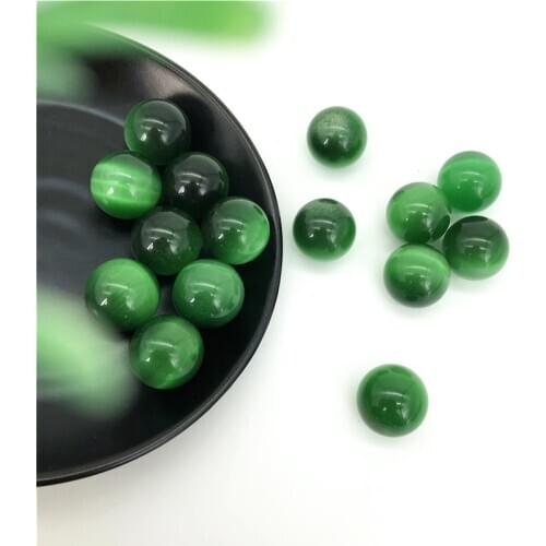 Drop Shipping 1PC Green Cat Eye Stone Ball Blue Cryustal Sphere Balls Crystal Gemstone Healing Stones Gifts Stones and Crystals
