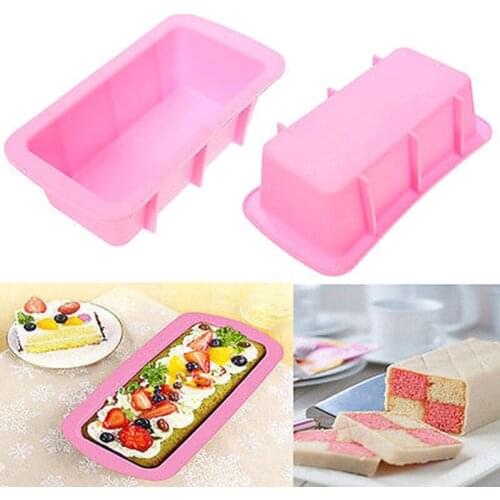 Rectangle Silicone Non Stick Bread Loaf Cake Mold Bakeware Baking Pan Oven Mould