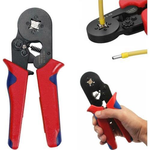 Ratchet Ferrule Crimper Plier Crimping Tool Cable Wire Electrical Terminals Kits Crimper Plier Tool Self Adjusting Ratcheting