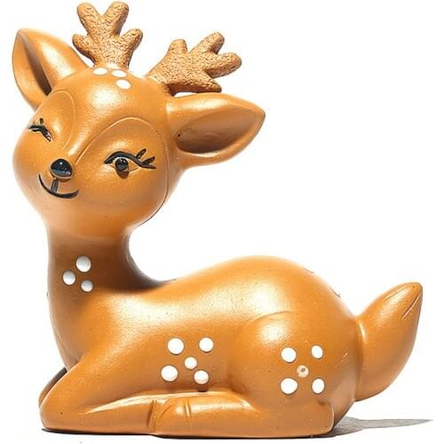 Laugh deer Chinese Tibet redware Ninja statues tea pet Bully sculpture Meditation lovely Sika deer animal status