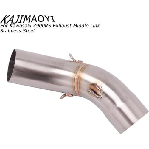 KAJIMAOYI Motorcycle Middle Pipe Exhaust Link Pipe Slip On Section For Kawasaki Z900RS without Exhaust Muffler
