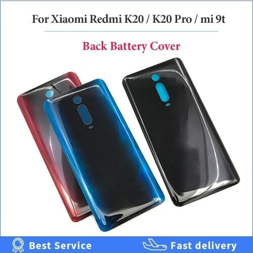 100% Glass For Xiaomi Redmi K20 / K20 Pro / mi 9t pro Back Battery Cover Rear Door Housing Case Panel Replacement Battery Cover
