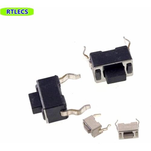 1000pcs/lot Tact Switch 3.5x6.0x4.3mm Vertical Push Snap-in through hole 2 terminal contact Rohs Reach