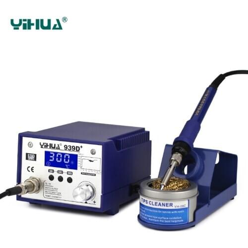 YIHUA 939D+ LCD Soldering Iron Station 75W High Power Imported Heating Soldering Iron 220V 110V Welding