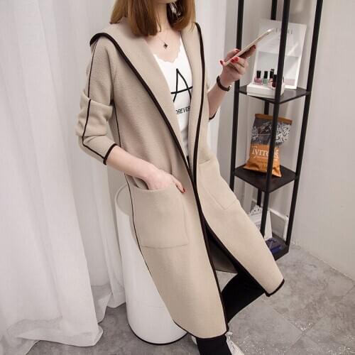 KMETRAM Female Cardigan Women Knitted Sweater Autumn Winter Jacket Women Korean Long Coat Female Sweaters Pull Femme LFWF7317TX