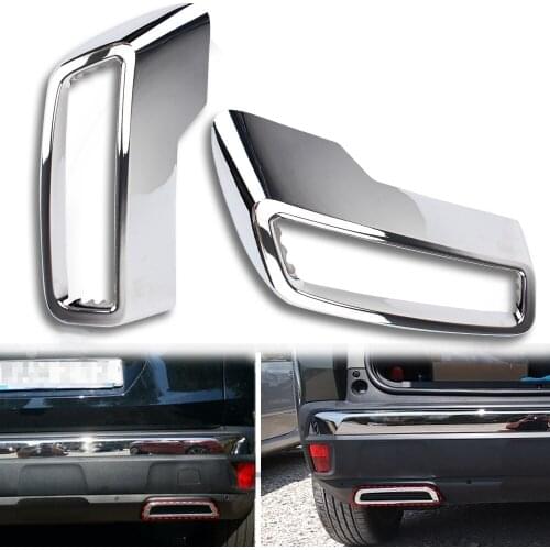 1Pair Exhaust Pipe Tail Cover Car Decoration Trim for Peugeot 3008 5008 2017 - 2020 ABS Rear Exhaust Muffler End Pipe Cover