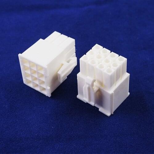 10pcs Plug Housing 3x4 Position 12 Pin Connector 4.14 mm 0.163" 3l Row Mini Universal Mate-N-Lok Rectangular Cross 172341-1