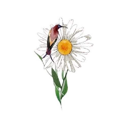 130MM×80MM Daisy Summer Tattoo Sticker Bian Flower Tattoo Sticker Waterproof Female Lasting Simulation