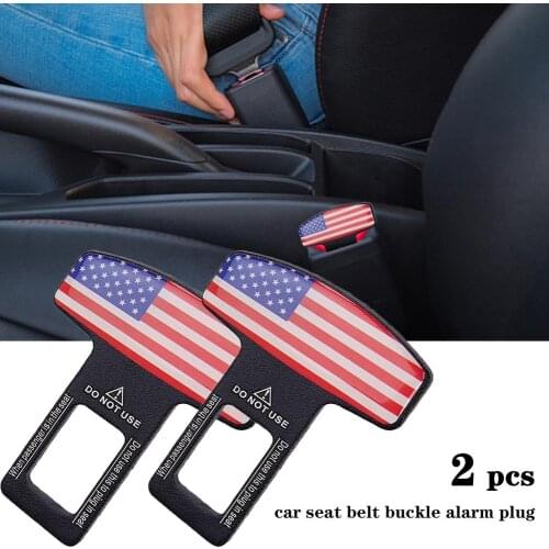 2Pcs Car Safety Belt Buckle Clip Car Seat Carbon Fiber Safty Belt Alarm Universal For Cars Trucks SUV Auto Interior Accessories