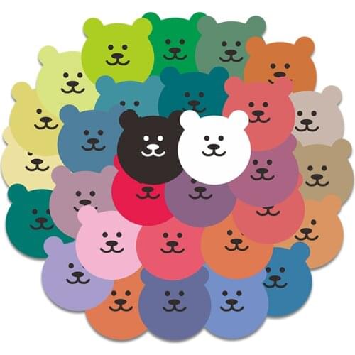 30Pcs Color Cute Bear Cartoon ​Hand Account Stickers For Mobile Phone Diy Refrigerator Skateboard Car Accessories Sticke