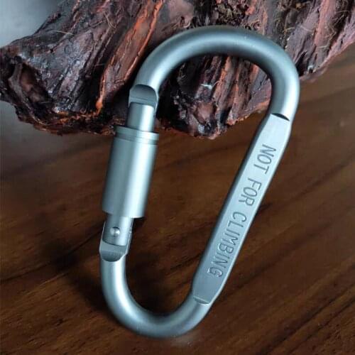 4pcs Carabiner Travel Kit Screw Lock Carabiner Keychain Clip Hanging Hook Travel Kits for Outdoor Camping Hiking Rock Rescue D