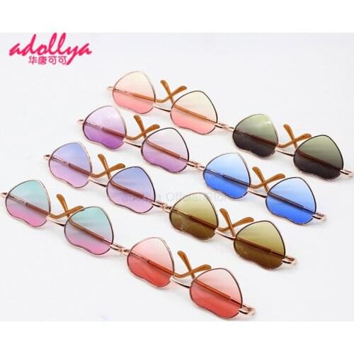 Adollya BJD Doll Accessories Doll Glasses Love Heart Shape Summer Sunglasses Suitable for 1/3 Doll