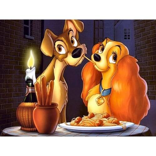 5D Diy Full Square Diamond Painting Cartoon Dog Diamond Embroidery Crystal Cross Stitch Round Diamond Mosaic Children Room Decor