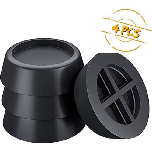 4 PCS Anti Vibration Pads for Washing Machine Rubber Legs Slipstop Silent Skid Raiser Mat For Washing Machine Support Dampers