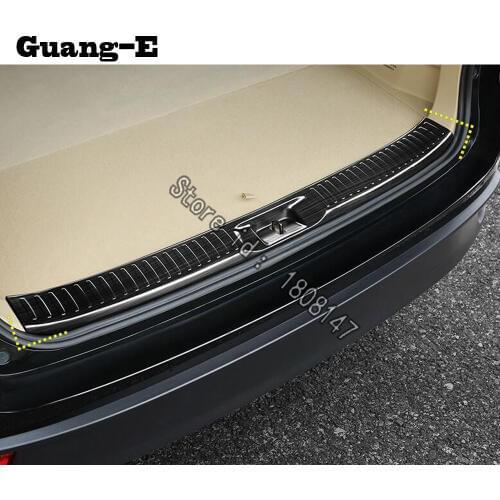 For Toyota Highlander 2018 2019 2020 Car Sticker Inner Built Rear Bumper Trunk Trim Plate Lamp Frame Threshold Pedal 1pcs