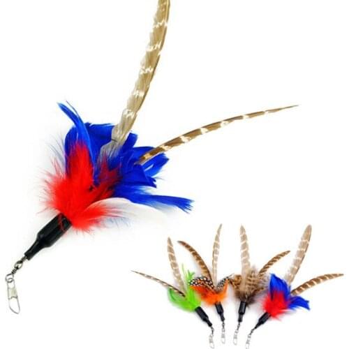 Free shipping Cat toys interesting pets favorite funny cat feather Cat Teaser fishing pole replacement 30pcs/lot
