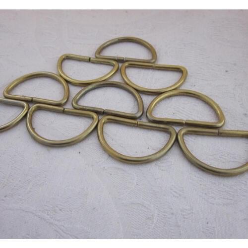 D Rings 3/4 inch (20mm) D-Rings in Antique Brass Bag and Strap Hardware