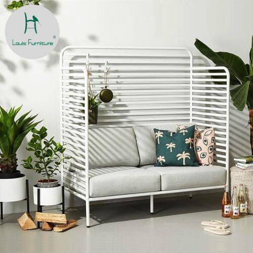 Louis Fashion Garden Sofas Nordic Sofa Chair Clothing Shop Studio Creative Double Ins Net Red Shop Simple Iron Art