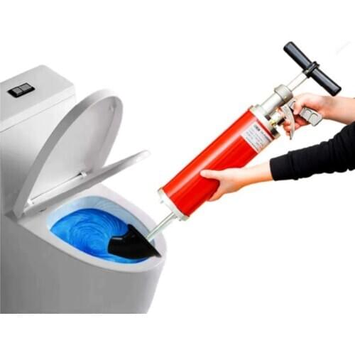 Home High Pressure Toilet Pipe Dredger Manual Drain Pipe Sewer Cleaning Tool