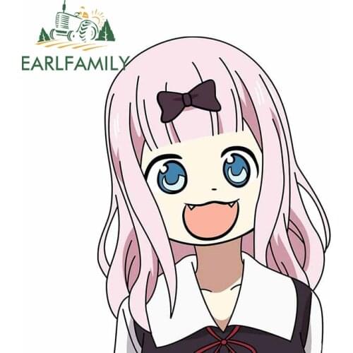 EARLFAMILY 13cm x 9.8cm For Anime Chika Vinyl Material Car Stickers Laptop Decals Bumper Car Assessoires For JDM SUV RV