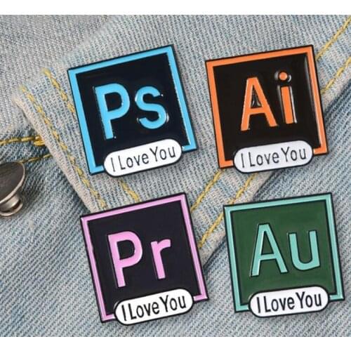 Letter Enamel Badge Pin Brooch women brooches Bag accessories cute cartoon jewelry