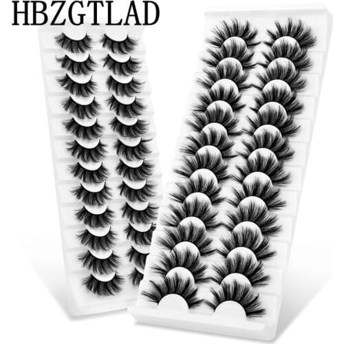 HBZGTLAD 2/12 Pairs 3D Mink Lashes Natural False Eyelashes Fake Lashes Long Eyelash Extension Faux Mink Eyelashes For Beauty
