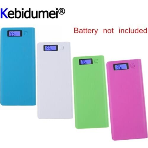 Kebidumei Hot sale 5V Dual USB 8*18650 Power Bank Battery Box Mobile Phone Charger DIY Shell Case For iphone 12 Plus For xiaomi
