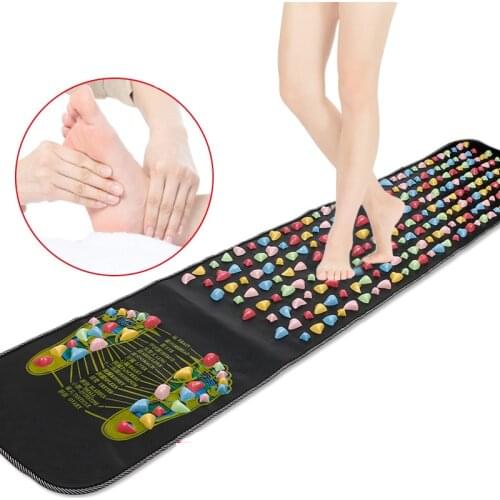 Chinese Foot Acupressure Massager Foot Relaxation Mat Feet Therapy Cushion Stone Reflexology Walk Stress Pain Tension Relief Pad