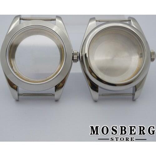 40mm Watch Cases Thoroughly Secret Bottom Stainless Steel Sapphire Glass Modified Accessories Case For NH35 NH36 4R36A Movement