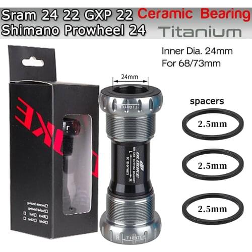 Ceramic bottom bracket 24/22 mm BB group 2 bearing seal bicycle hollow thread set MTB Bike