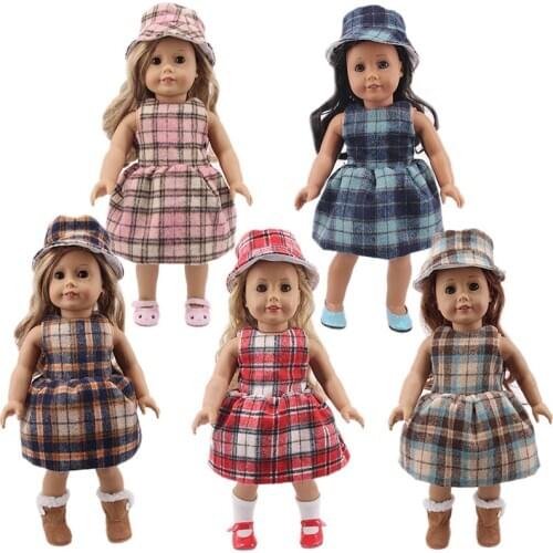 Doll Clothes Hooded Sweater Dress For 18 Inch American & 43Cm Baby New Born Doll Gifts For Christmas