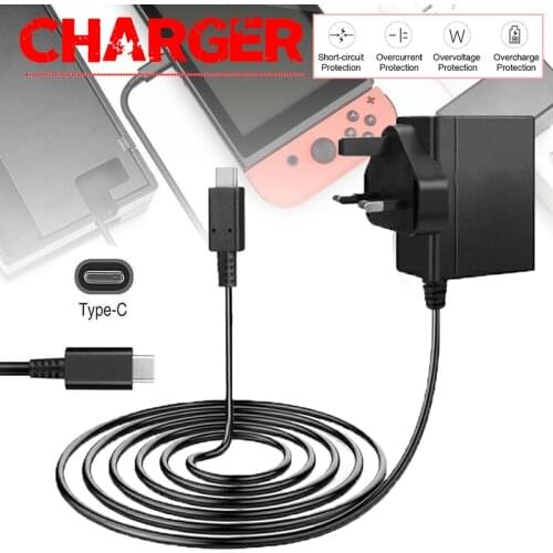 Mayitr 1pc Portable Fast Charging Power Adapter Charger AC110-240V Game Controller Adapters For Nintend Switch