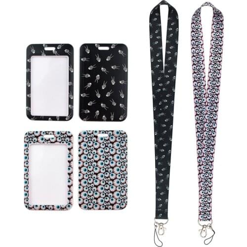 MD503 DMLSKY Cartoon Human Organs Necklack Lanyard Key Gym Strap Multifunction Mobile Phone Decoration With Card Holder Cover