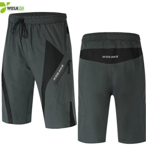 WOSAWE Thin Cycling Shorts Underwear Bike Bottom Clothing Water Repellent Breathable Downhill Bicycle MTB Padded Shorts