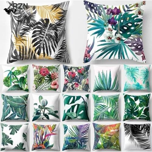 Tropical Leaf Cactus Monstera Cushion Cover Polyester Throw Pillows Sofa Home Decor Decoration Decorative Pillowcase 40506-1