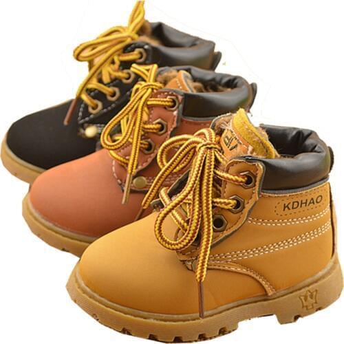 New Boys Kids Baby Infant Winter Warm Plus Velvet Boots For Boys Girls Toddler Shoes Snow Boots SnowBoots 1 2 3 4 5 6 Years 26