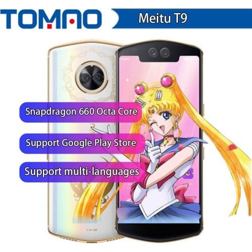 New Original Meitu T9 Sefie Beauty Mobile phone 4G LTE 4GB 6GB RAOM 64GB 128GB ROM 6.01" Snapreagon 660 Octa core Four Camera