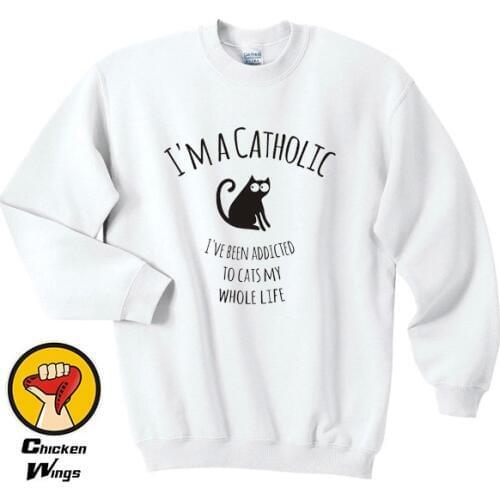 Cat Gift Crazy Lady Pet Cats Cute Swag Crewneck Sweatshirt Unisex More Colors XS - 2XL-B044