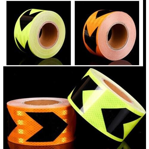 Arrow Reflective Guiding Standard Truck Bumper Anti-collision Reflective Sticker Car Reflective Strip Sticker Warning Sign Stick